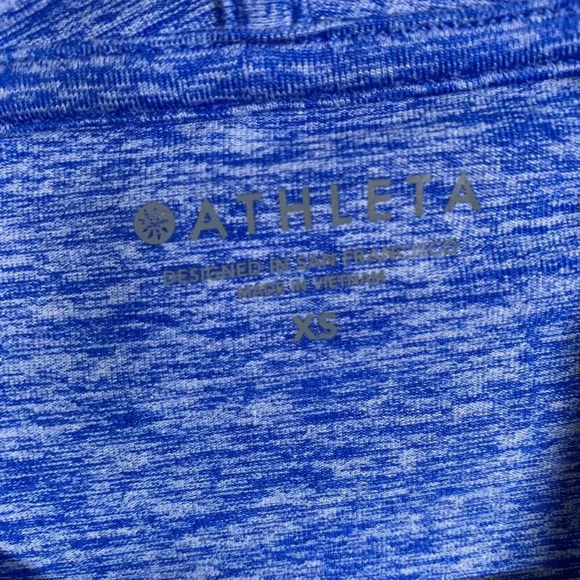 Athleta Uptempo II Hoodie Sweatshirt Size XS Blue Athletic - Picture 5 of 8